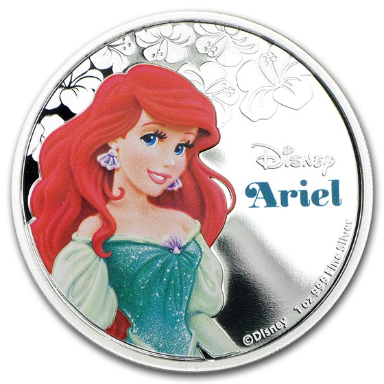 2015 Niue 1 oz Silver $2 Disney Princess Ariel 2015 Niue 1 oz Silver $2 Disney Princess Ariel